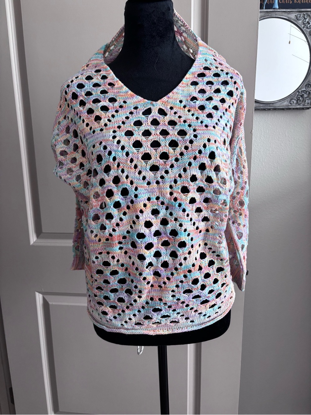 Pastel crochet sweater